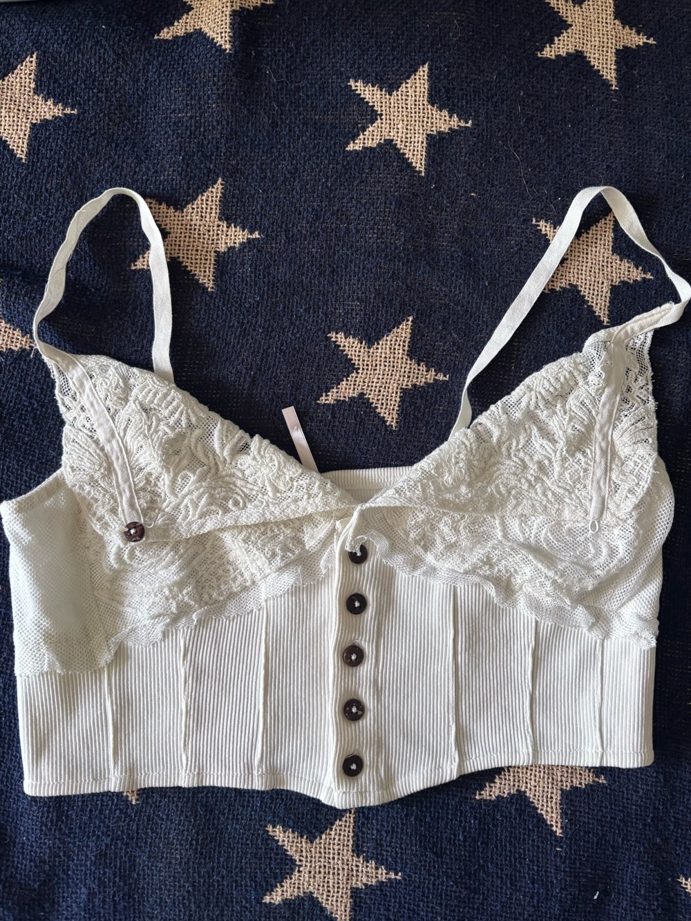 Free People White Button-Front Tank - Picture 1 of 4